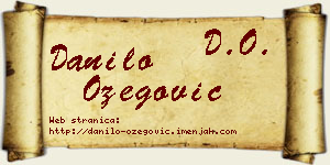 Danilo Ožegović vizit kartica